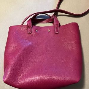 Portland Leather Goods Mini Crossbody pink